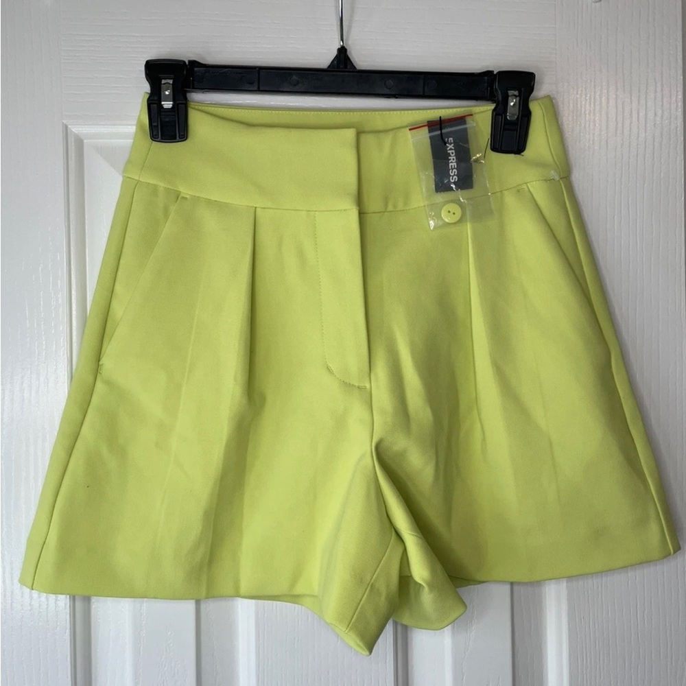 Express High Waisted Pleated Shorts